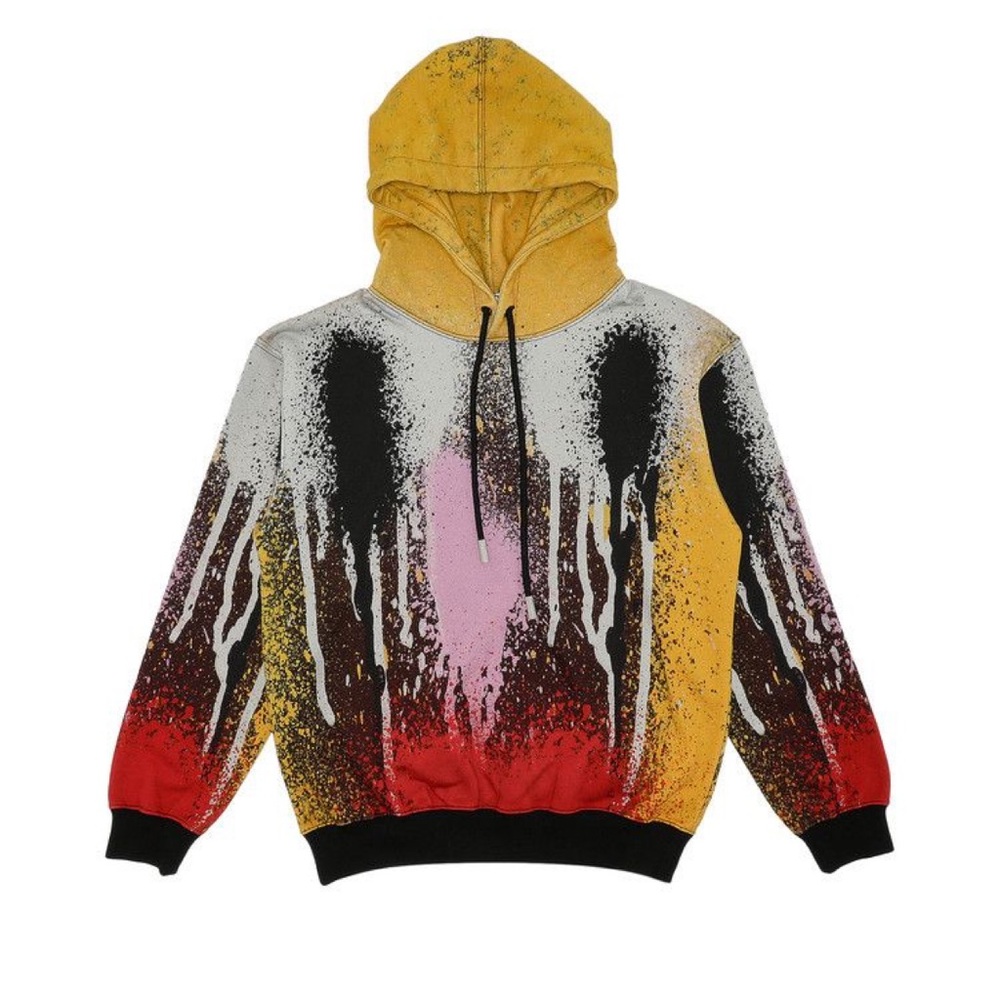 Off-White × Katsu Blurred Regular Hoodie 'Black/
Multicolor'